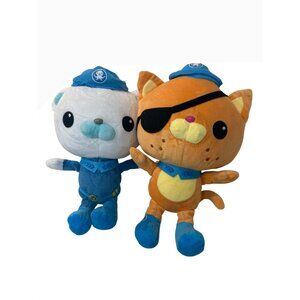 Octonauts Kwazii & Captain Barnacles Plush Toys 10" Stuffed Animals